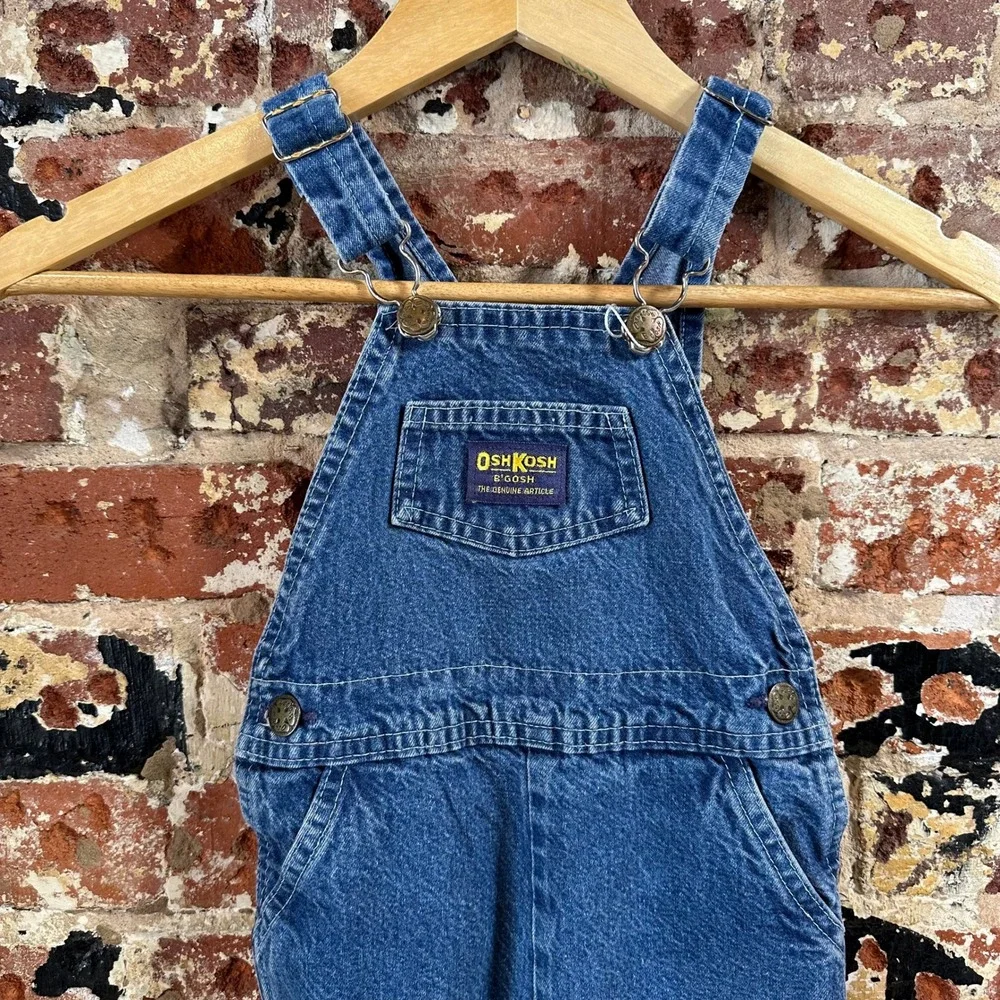 Vintage Oshkosh Jean Denim Toddler Overalls Boys 3T